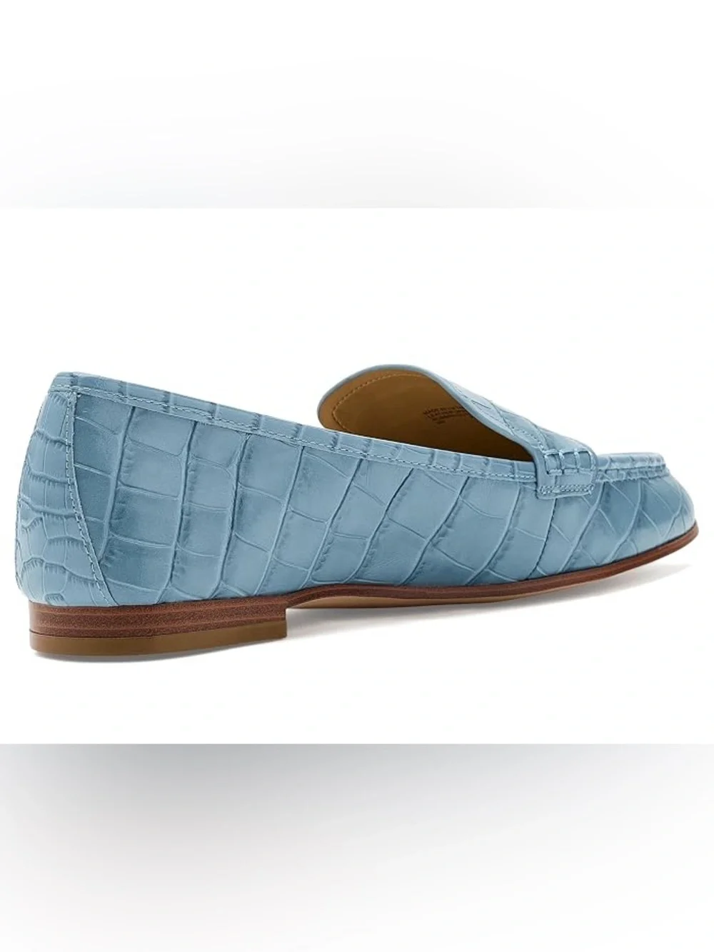 MICHAEL MICHAEL KORS Blue Chambray Jennings Crocodile Embossed Leather Loafer
